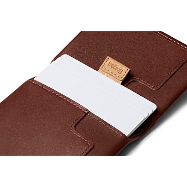 Bellroy Slim Sleeve, smal läderplånbok (max. 12 kort och sedlar), Cocoa-Java, Taille unique, Bellroy Key Cover Plus i läder (max. 8 nycklar)